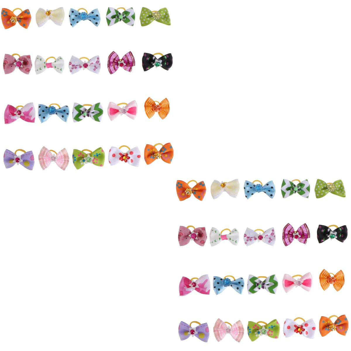 

40 шт. аксессуары для волос стразы, жемчужины, головной убор для украшения домашних животных