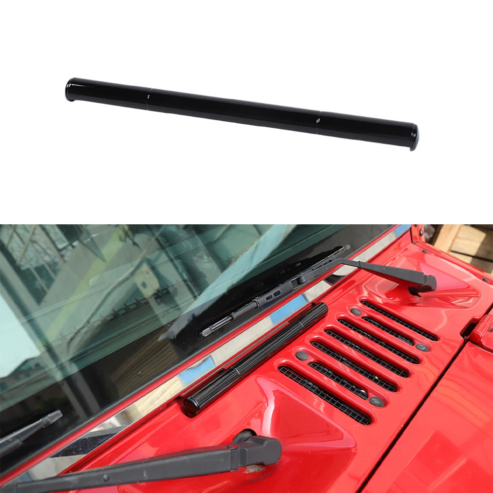 

Декоративная накладка на переднее ветровое стекло автомобиля для Jeep Wrangler JK 2007-2017 2/4-дверные аксессуары ABS черный хром