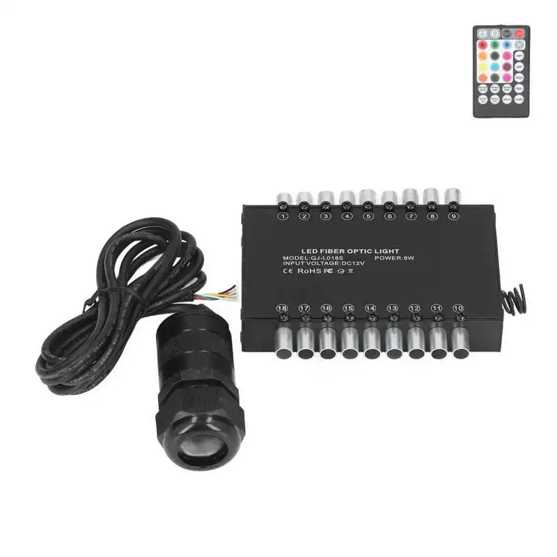 

LED Fiber Optic Light Multicolor Changing 9W EU Plug 100-240V Single Head Aluminum Fiber Optic Star Ceiling Light for Festival