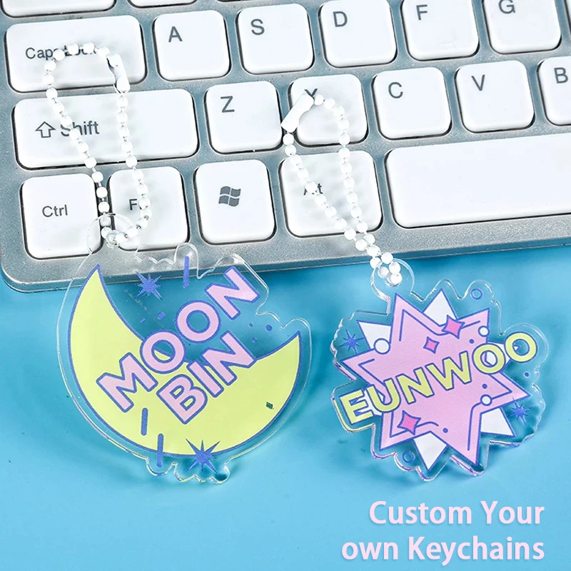 Персонализированный акриловый брелок для ключей креативный граффити с буквами