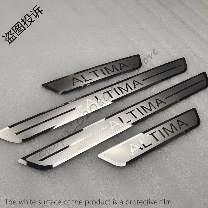 

4 шт./партия, ультратонкая Накладка на порог из нержавеющей стали для Nissan Altima 2011-2019