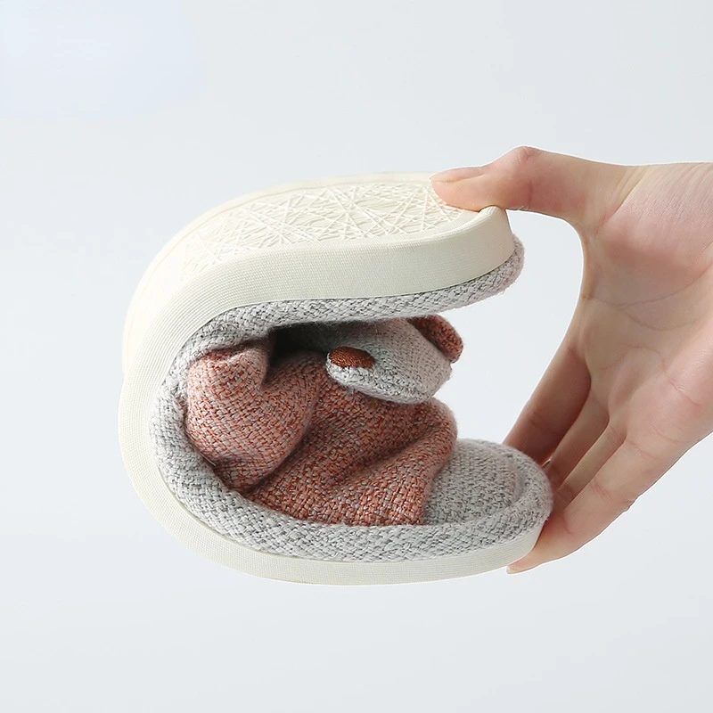 2022 New Arrival Cotton Slippers Women Cute Puppy Home Flip Flops Indoor Slippers Male Soft Bottom Men Slides BedroomCoupleShoes