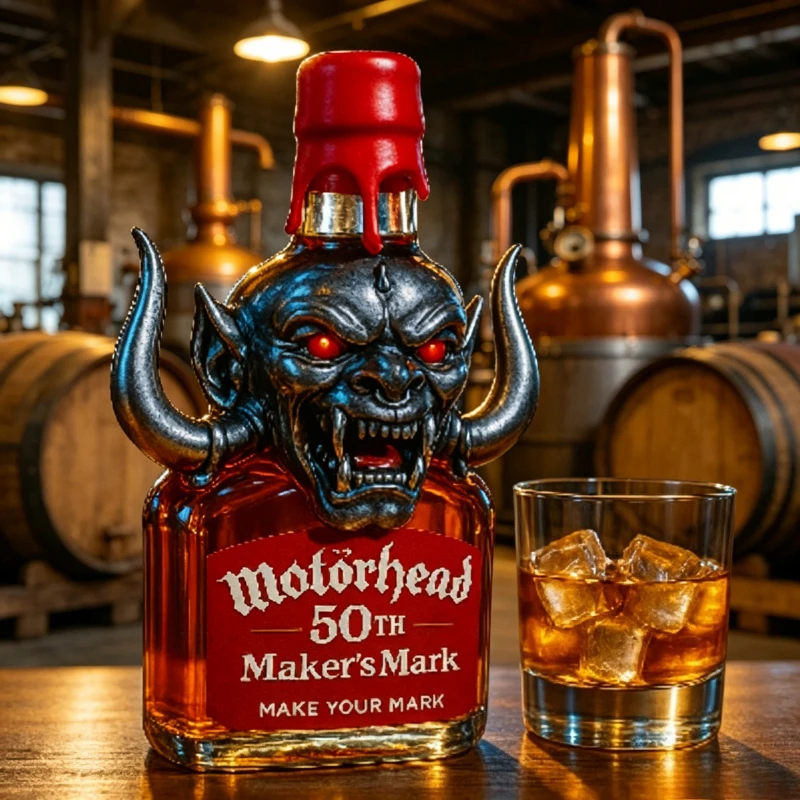 Фото Бутылка для виски Motorhead War Pig к 50-летию группы, коллекционный декор для бара, подарок для фанатов рока №2