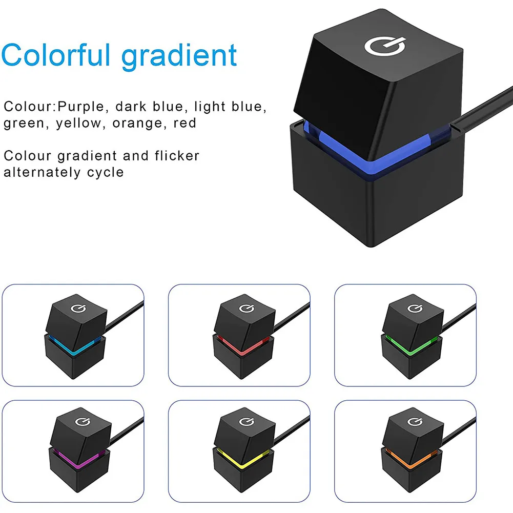 

Портативный Настольный компьютер переключатель ВКЛ./ВЫКЛ. Светодиодная настольная Мобильная Кнопка Удобная материнская плата специальный...
