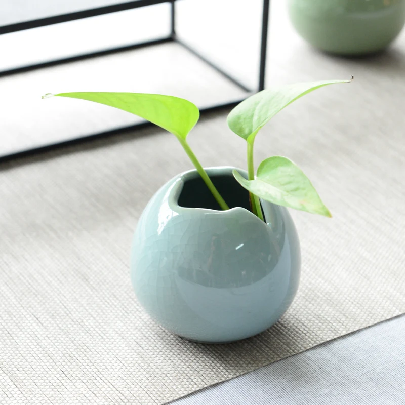 Керамическая ваза Celadon для дома гостиной настольный фотографический контейнер
