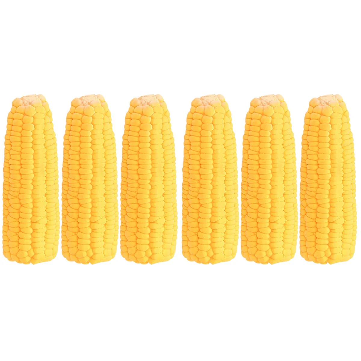 

6 Pcs Pet Squeaky Toy Corn Shape Dog Bite Toy Puppy Teeth Cleaning Toy Latex Dog Molar Toy