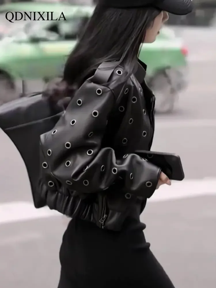 Женская мотоциклетная байкерская куртка на молнии весенняя для женщин новая