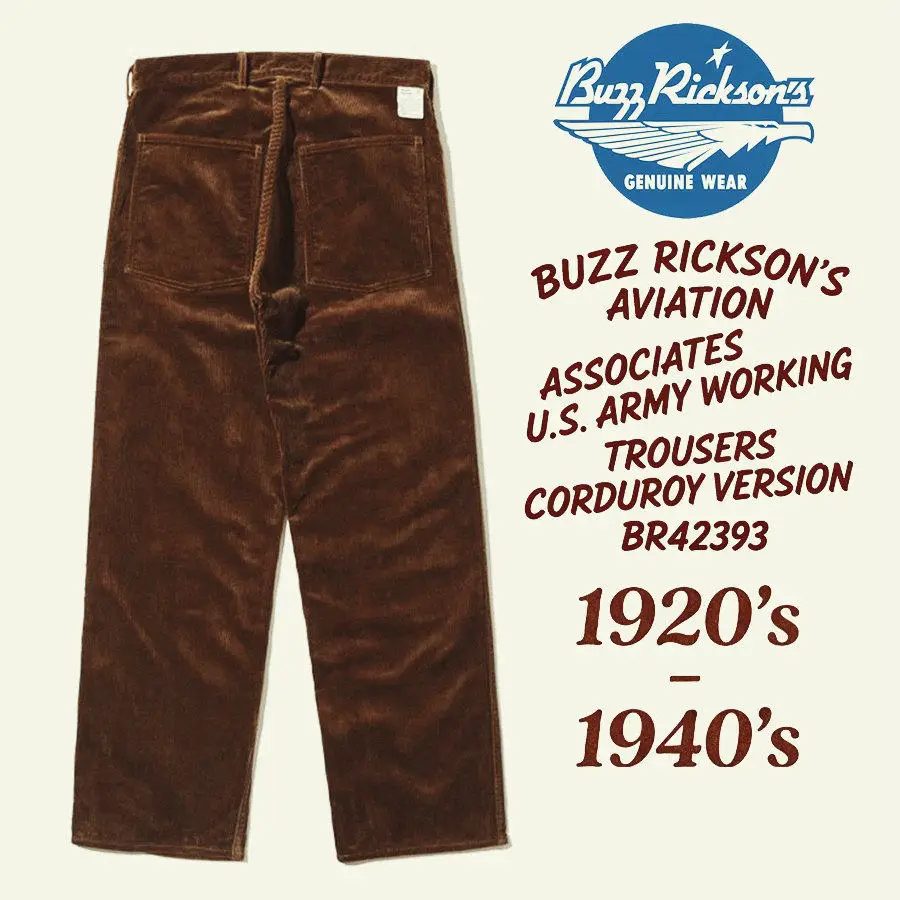 Фото Вельветовые брюки-карго Buzz Rickson 1920-1940s №4