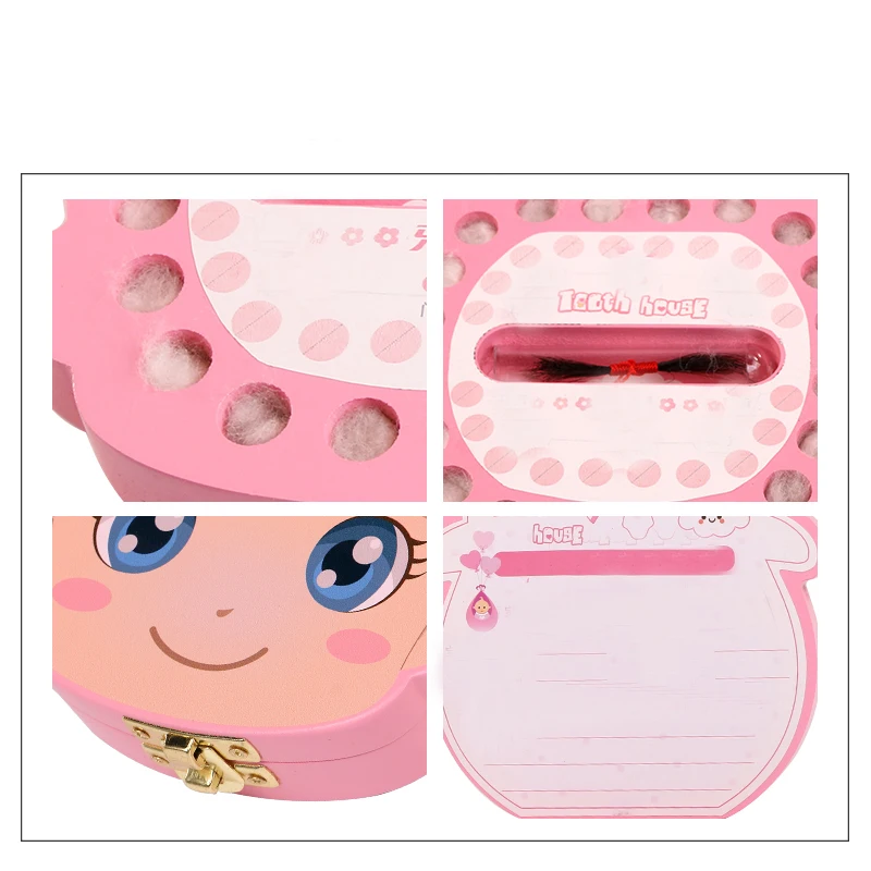 Детская деревянная коробка для зубов органайзер хранения молочных пуповка сбора