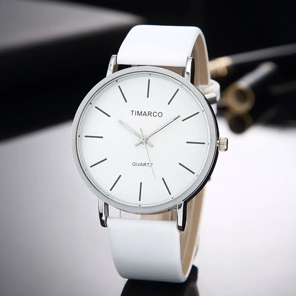 

Simple Style White Leather Watches Women Fashion Watch Minimalist Ladies Casual Wrist Watch Female Quartz Clock Reloj Mujer 2022