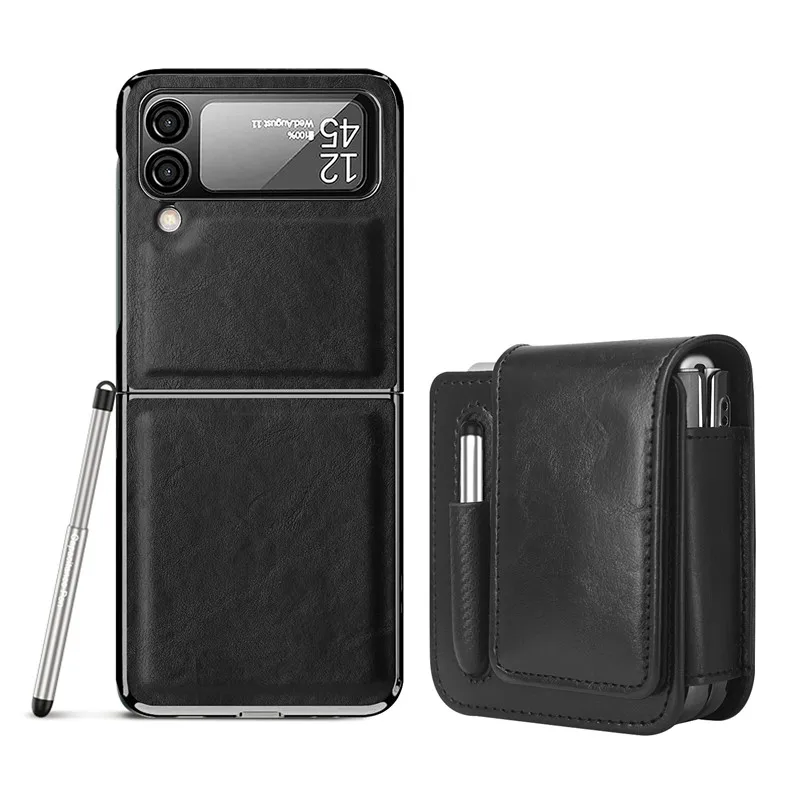 

Full Coverage Genuine Leather Case for Samsung Galaxy Z Flip 4 3 5G Flip 3 Z fold 4 3 Folding Phone Bags Cover With S pen Pocket