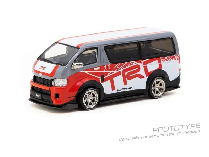 Модель автомобиля Tarmac Works 1:64 Hiace Widebody Red литая под давлением