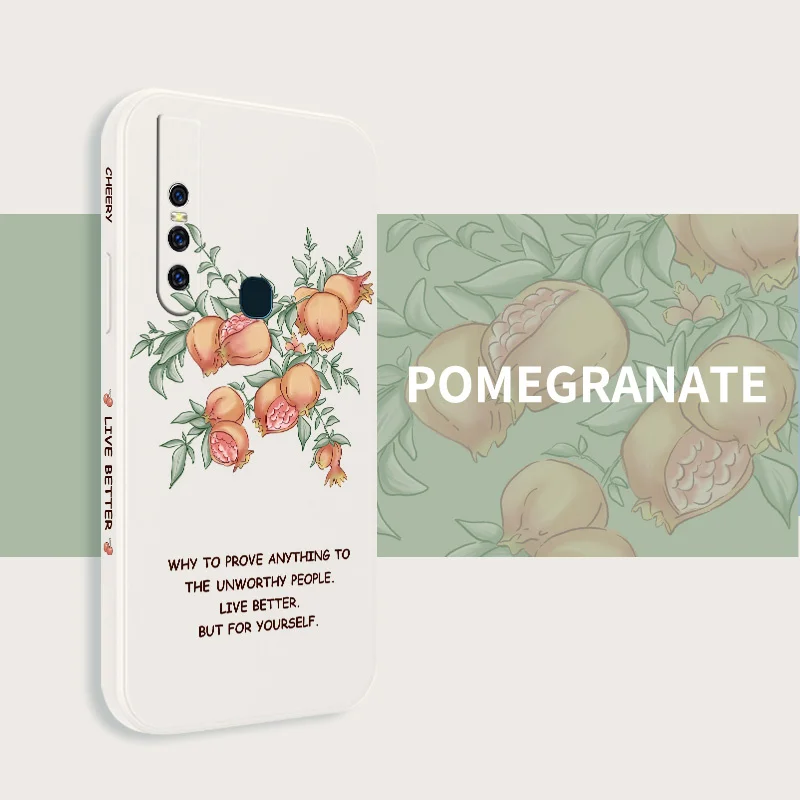 

Simple Cherry Phone Case For VIVO Y20i Y20 Y20S Y12S Y30 Y33S Y12 Y15 Y17 Y19 Y21 Y21S S1 Pro Y91 Y91i Y93 Y95 Silicone Cover