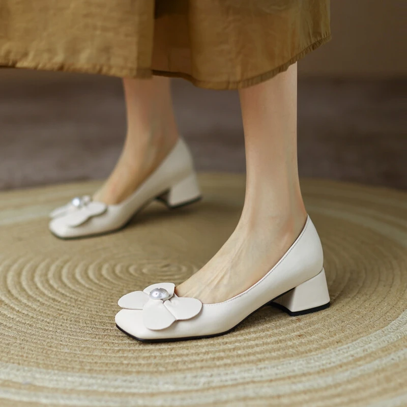 

Женские туфли-лодочки с квадратным носком, на блочном каблуке, Размеры 33-43