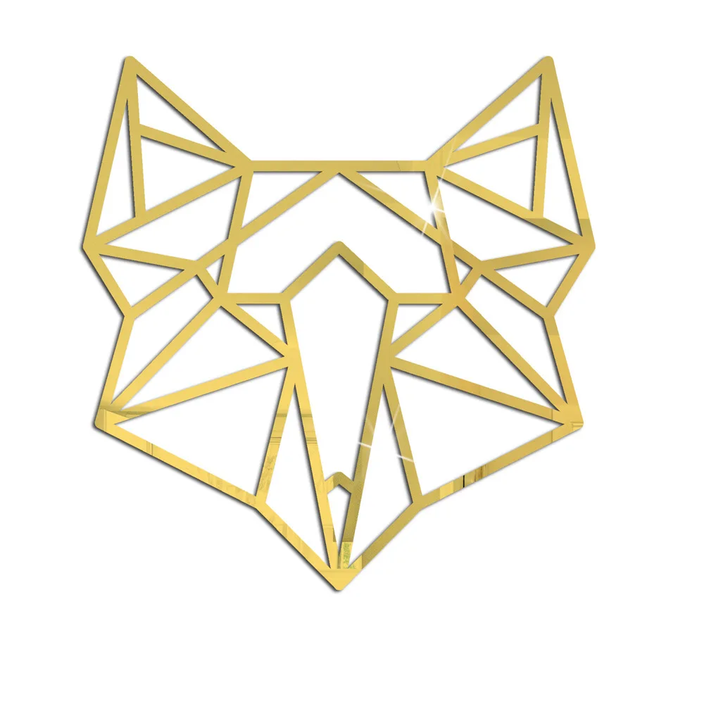 

Золотая геометрическая линия 3D наклейка для зеркала