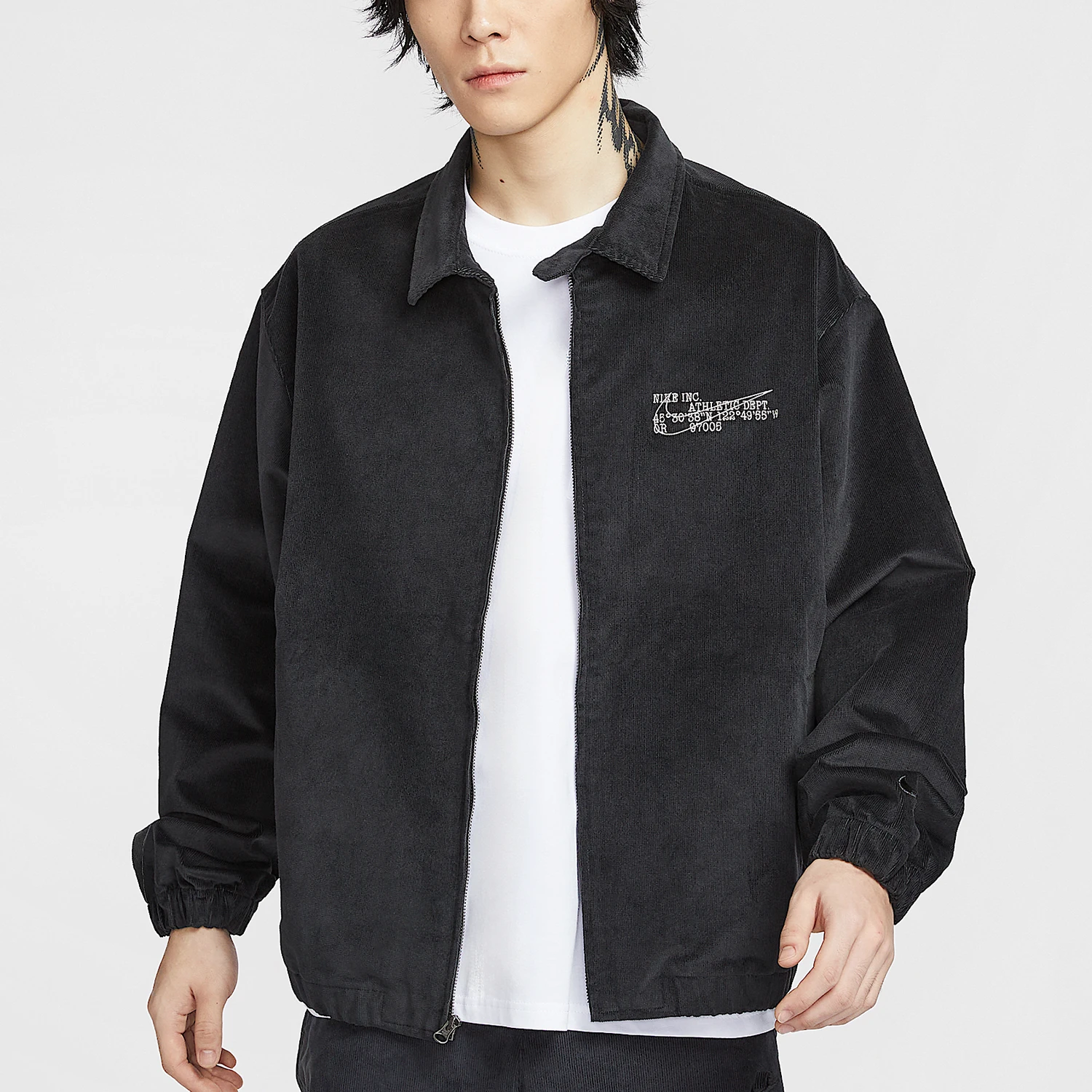 Фото Официальная аутентичная спортивная мужская свободная спортивная куртка Nike Harrington HV4774-045 №2