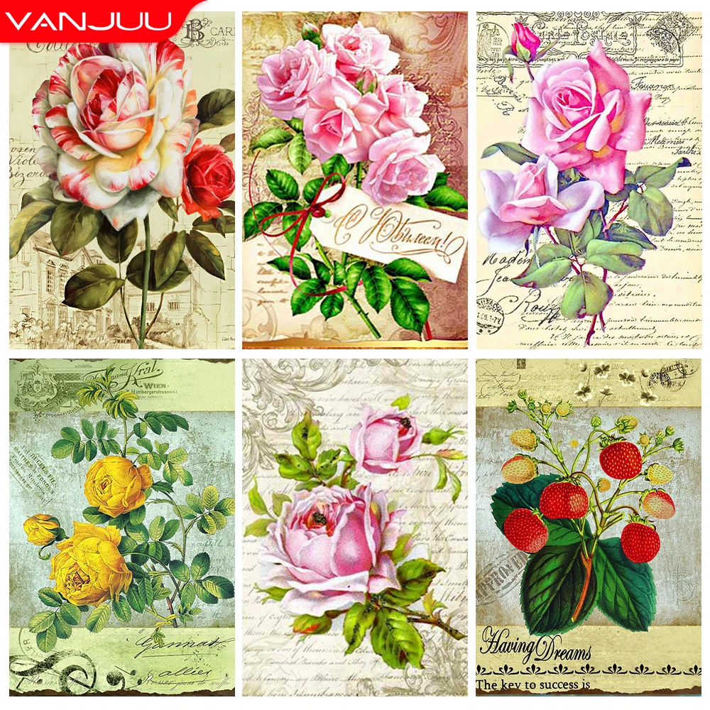 

5D DIY Diamond Mosaic Floral Diamond Painting Cross Stitch Rhinestone Embroidery Kit Home Decor Handmade Gift
