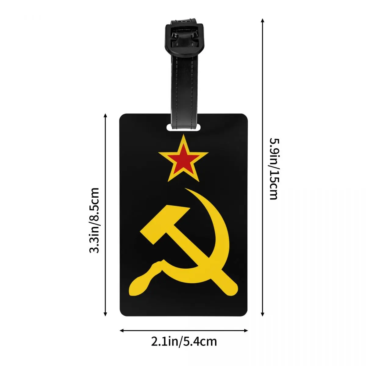 Багажная бирка с русским советским флагом на заказ защита конфиденциальности CCCP