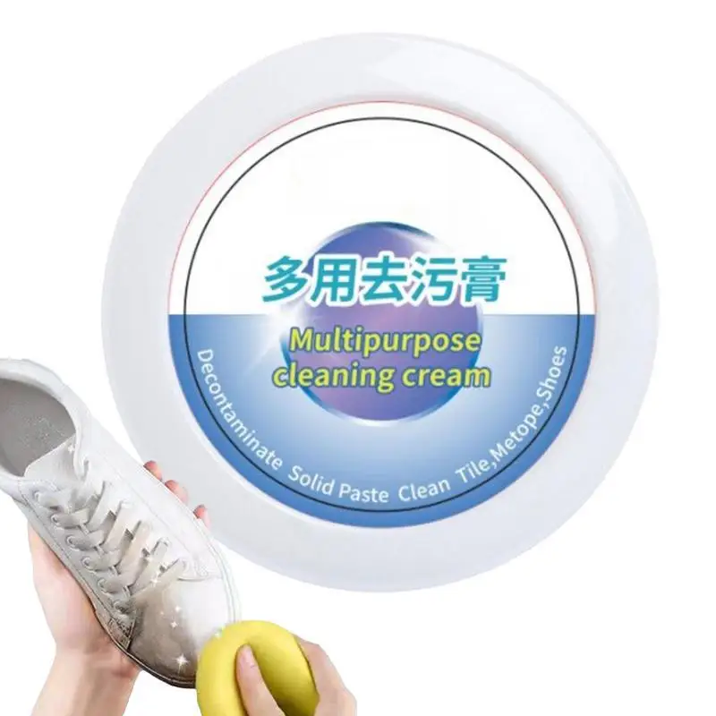 

Shoes Cleaning Cream Yellow Stain Remover For White Shoe With Sponge Sneaker Cleaner For White Sneaker Shoes Cleansing Cream