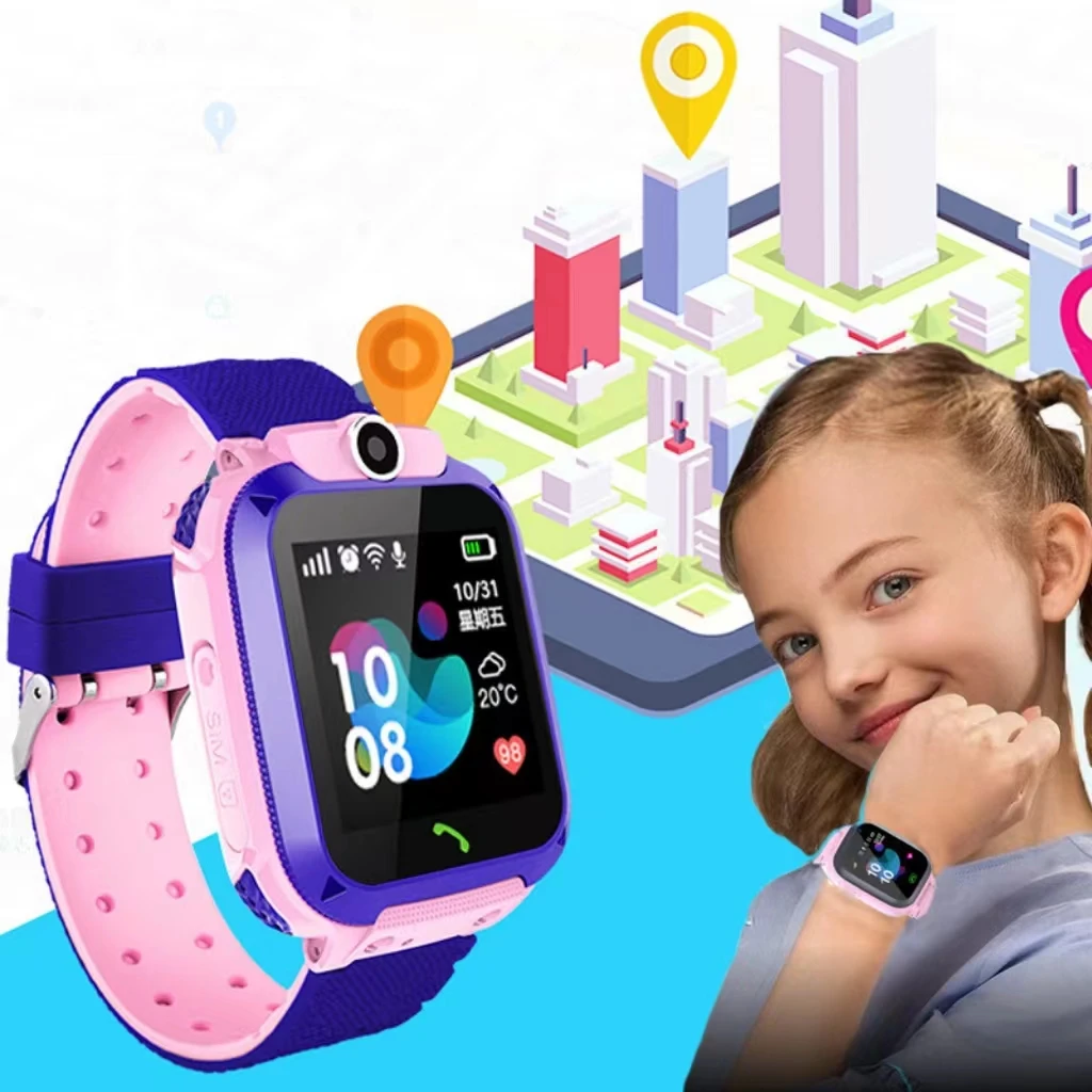 

Q12 Kids Smart Watch Call Children's Smartwatch SOS Phone Clock For Boy Girl With Sim Card Camera Waterproof Watches For Gift