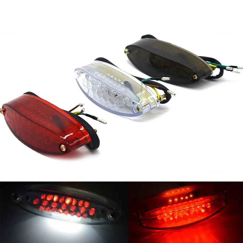 

1pc 28 LEDs 3W 12V Motorcycle Rear Light Led Bike Rear Tail Stop Brake Ellipse Light Easy To Mount Directly Bolt On 12cmx3.5cm