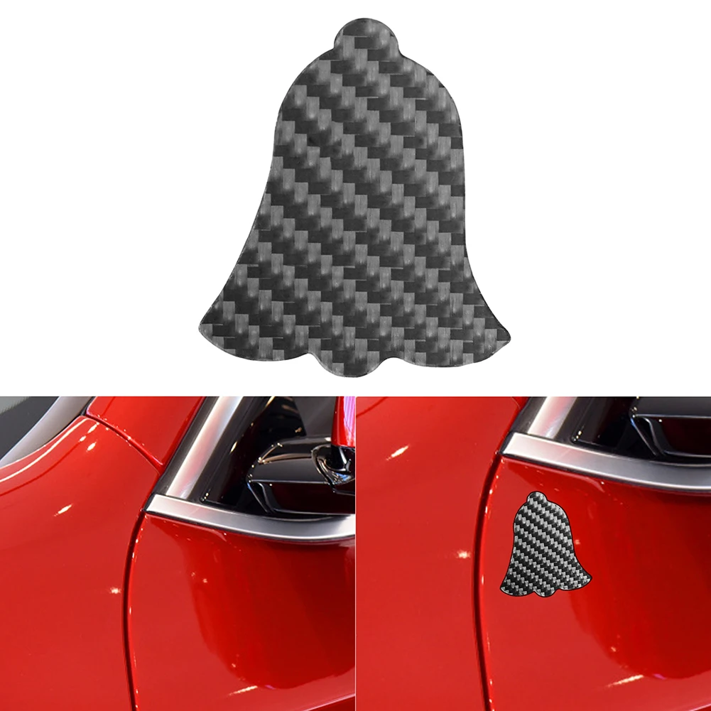 

Sticker Cover Trim Car Styling Accessories Christmas Bell Shape Carbon Fiber Car Sticker Universal Auto Exterior Decoration