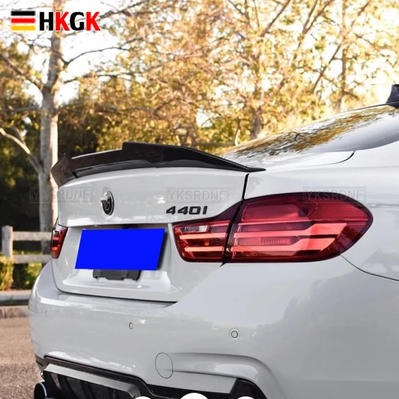 For BMW 4 Series Coupe F32 2-Door 2014-2020 428i 435i 440i ABS PSM Style Rear Wing Spoiler Glossy Black Or Carbon Fiber Look