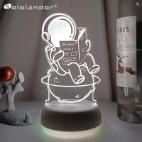 novelty spaceman 3d night light astronaut reading model led table lamp festival gift for children bedroom table desk decoration