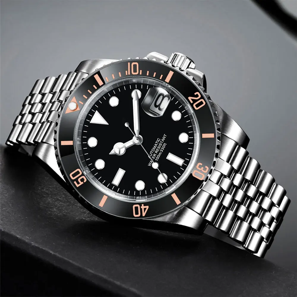 

Мужские Роскошные часы corgдругие NH35, механические Автоматические наручные часы, 10 бар, светящийся керамический, часы, мужские часы