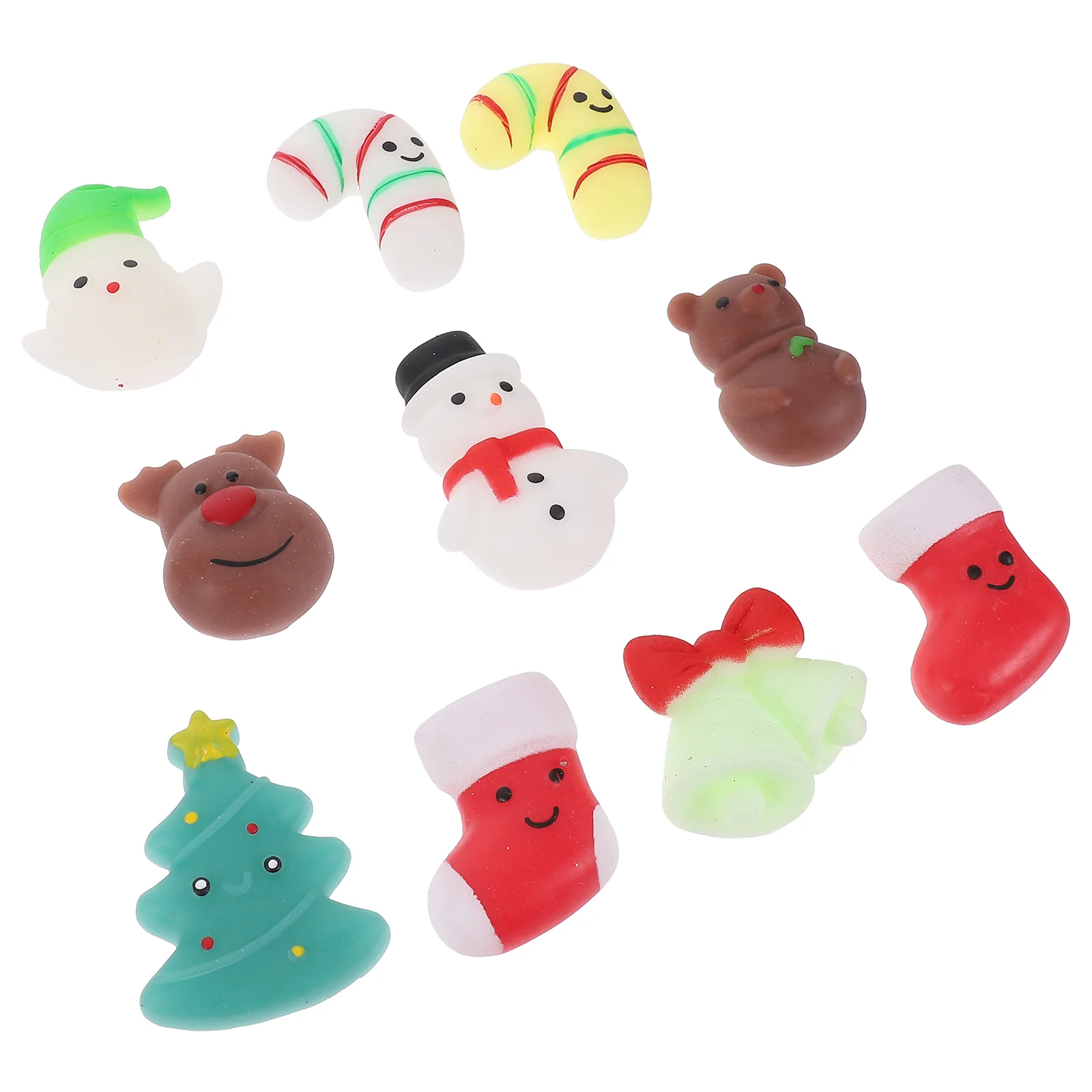

10 Pcs Cartoon Vent Toy Decorative Toys Xmas Tree Adorable Squeeze Squeezer