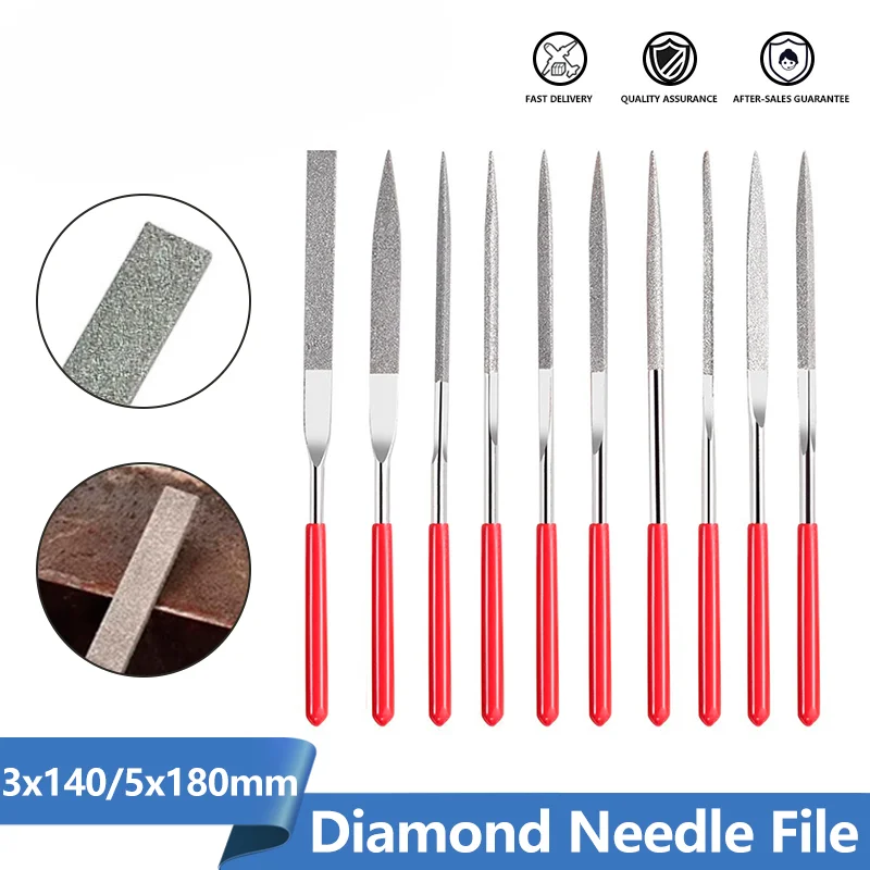 Набор алмазных пилок 3x140 мм 5x180 мини-пилка для камня стекла металла ремесла ручные