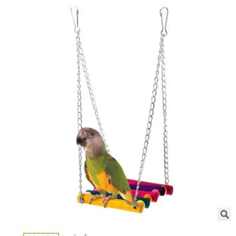 

1pcs Birds Toy Pet Bird Parrot Swing Parakeet Budgie Cockatiel Cage Bird Toys HangingToy Brinquedo Hammock Swing Toy