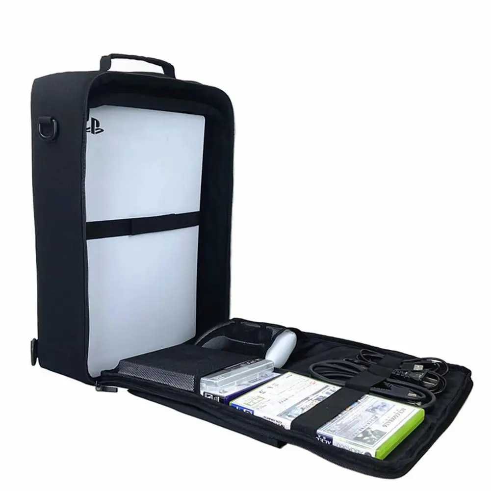 Carrying Case Compatible For Ps5/Ps4/Ps4 Slim Large Capacity Travel Bag Storage Case For Game Console Accessories Gamer Backpack