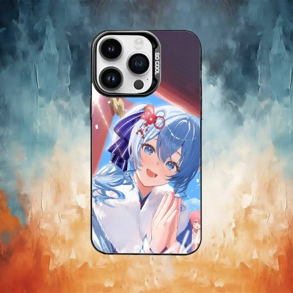 Фото Чехол для телефона H-Hoshimachi S-Suisei VtuberS для iPhone 17, 16, 15, 14, 13, 12, 11, Pro Max, Plus, серебристый, цвета конфет. №5