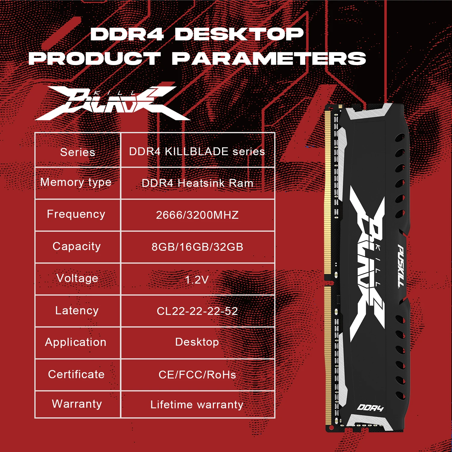 Фото PUSKILL Настольная Оперативная Память DDR4 16 ГБ X 2 8 ГБ X 2 8 ГБ X 1 3200 МГц 2666 МГц С Охлаждающим Плавником Опция Обновл... №4
