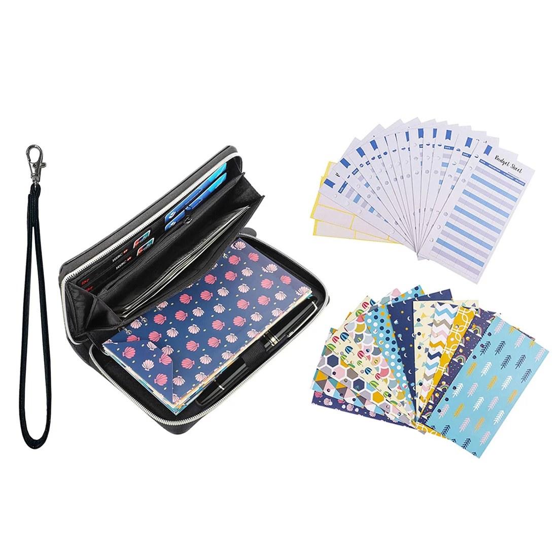 

All-in-One Cash Budget Binder Envelope System Wallet with Budget Envelopes,Budget Sheets Labels, for Budgeting and Saving Money