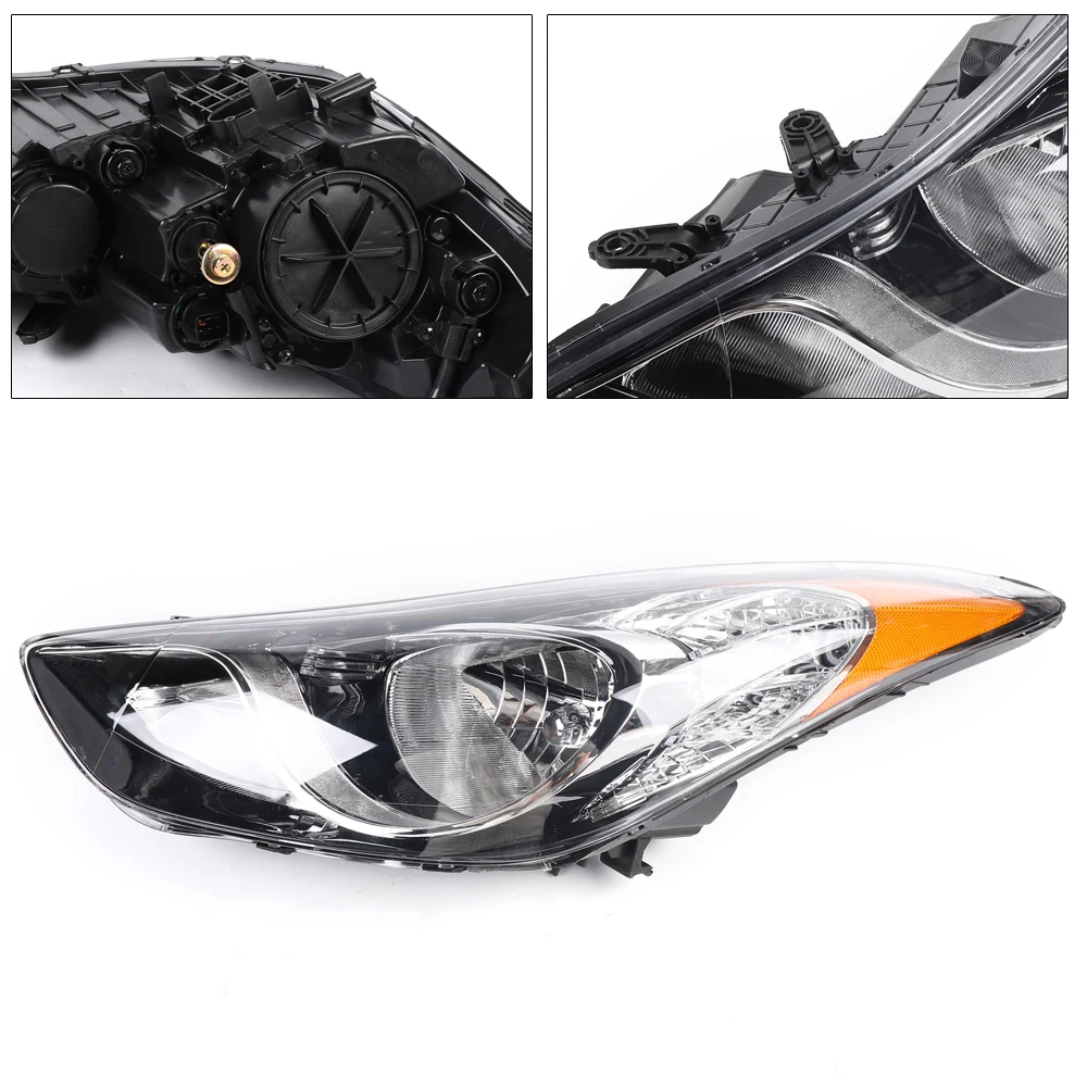 

Car Housing Front Headlights Lens Driver Side Left LH Headlamp 92101-3Y000 HY2502161 for 2011 2012 2013 Hyundai Elantra