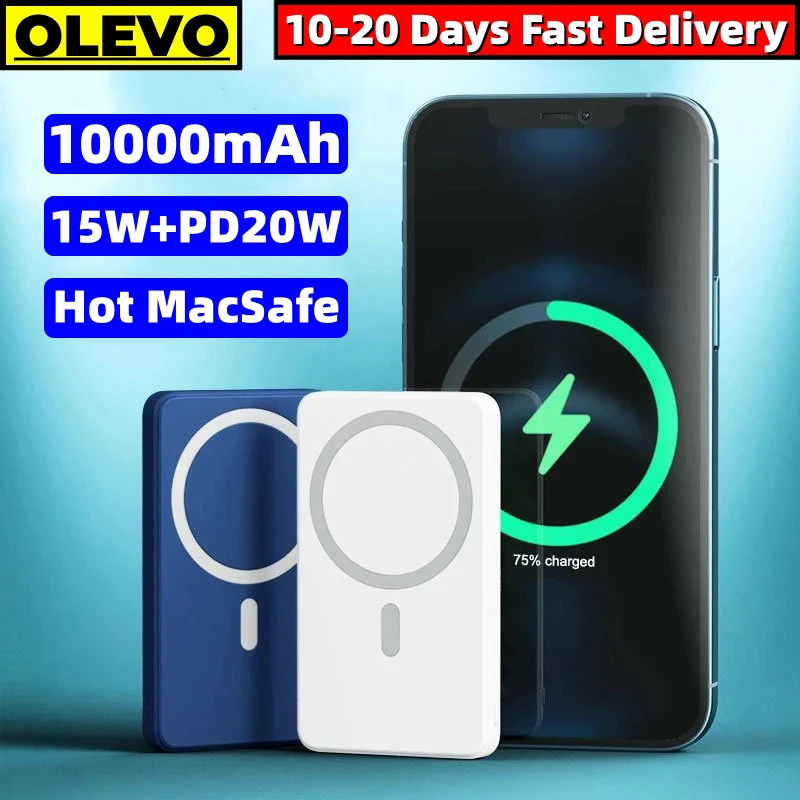 

10000mAh New Magnetic Power Bank 15W Wireless Fast Charger For Apple iPhone Samsung Xiaomi Mini Powerbank Phone External Battery