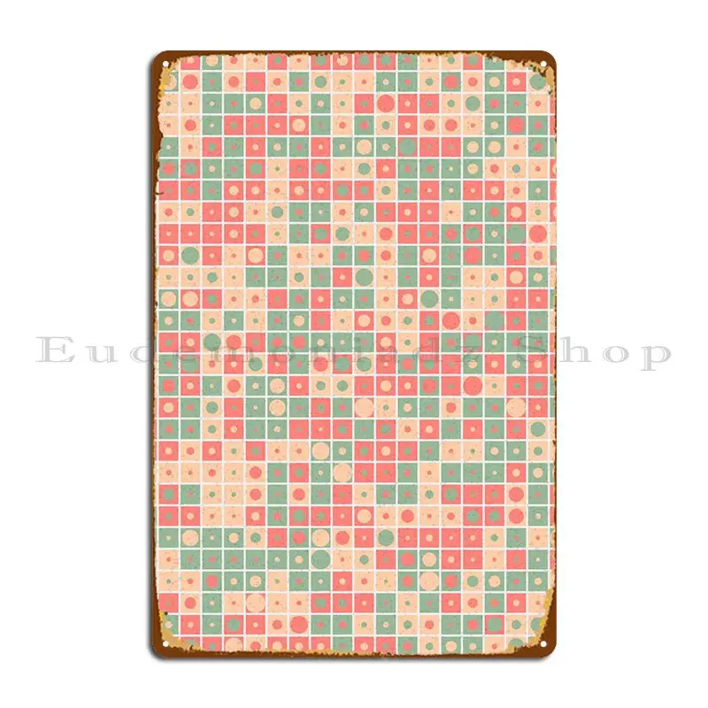 

Geometric Pattern Metal Plaque Poster Home Party Vintage Retro Personalized Tin Sign Poster