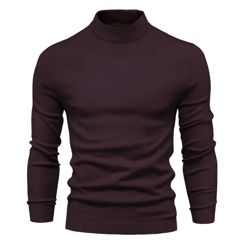 

Winter Turtleneck Thick Mens Sweaters Casual Turtle Neck Solid Color Quality Warm Slim Turtleneck Sweaters Pullover Men Clothe