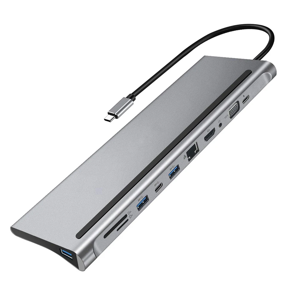 

Usb C Hub Type C Adapter To Multi Usb 3.0 Splitter RJ45 Hub 3 0 VGA Extender Micro TF Card Reader Dock Station For Macbook air