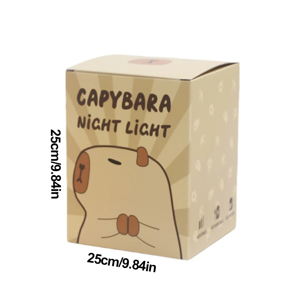 Ночник с капибарой регулируемая яркость милый настольный светильник со