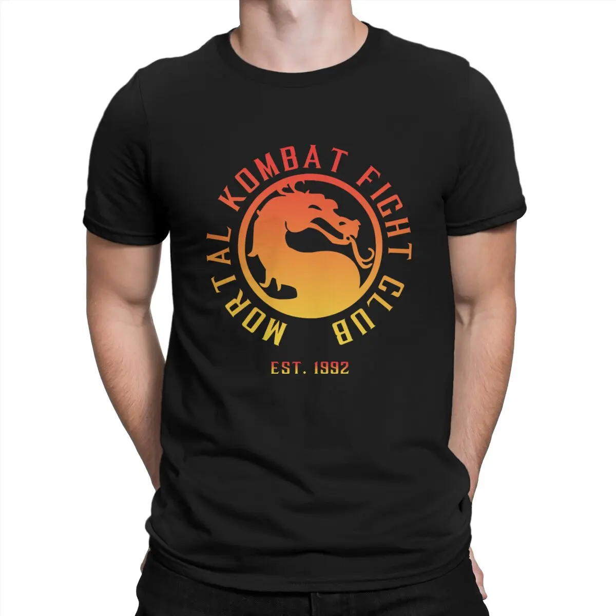 

GaminG1 T Shirts Men 100% Cotton Funny T-Shirts Round Collar Mortal Kombat Fighting Game Tees Short Sleeve Clothing New Arrival