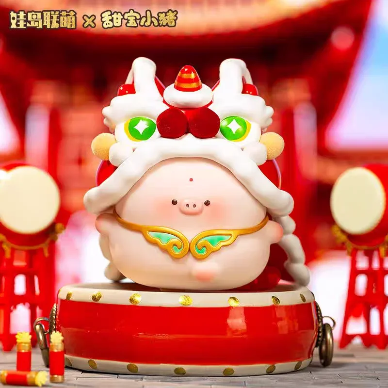 Фото Серия Sweet Treasure Pig, новогодняя слепая коробка Caixa Caja, куклы для девочек, подарок для мальчиков, загадочная коробка, аниме, экшн-фигурки, игрушки №2