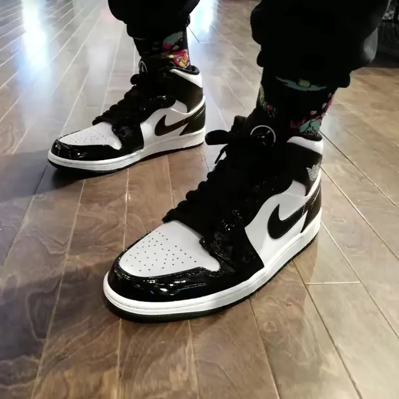 Мужские кроссовки Nike Air Jordan 1 Mid удобная повседневная обувь мягкие и легкие