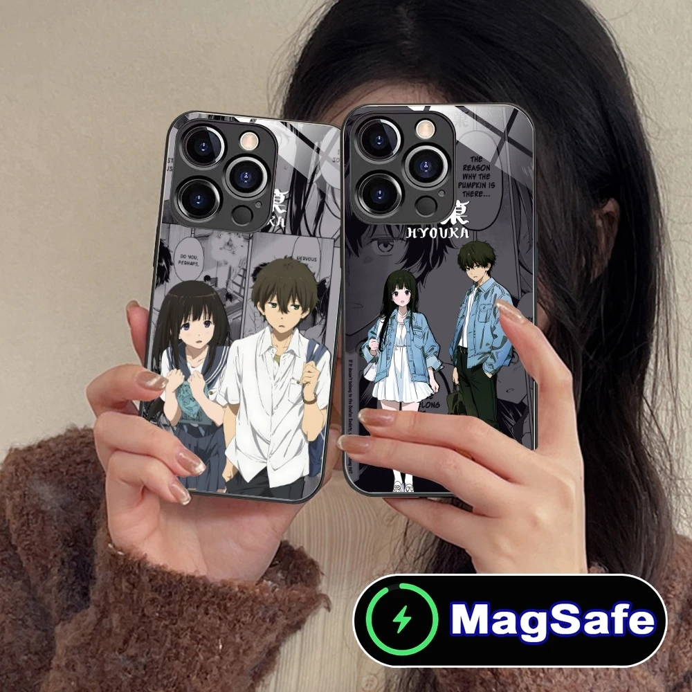 Hyouka Chitanda Oreki Чехол для мобильного телефона iPhone 16 15 14 13 12 11 Pro Max Plus Mini MagSafe