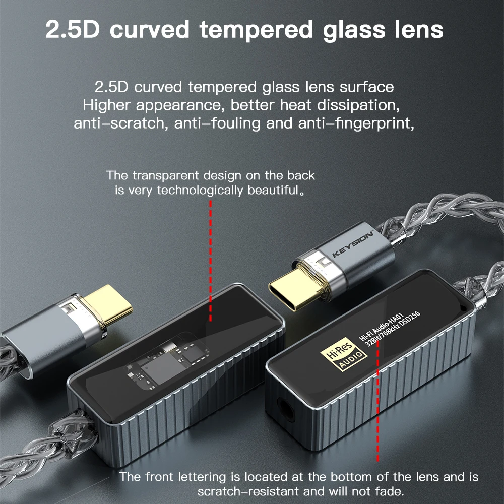 KEYSION 768 кГц DSD256 CS43198 + CT7601 USB ЦАП аудио HiFi декодер усилитель для наушников Type-C до 3 5