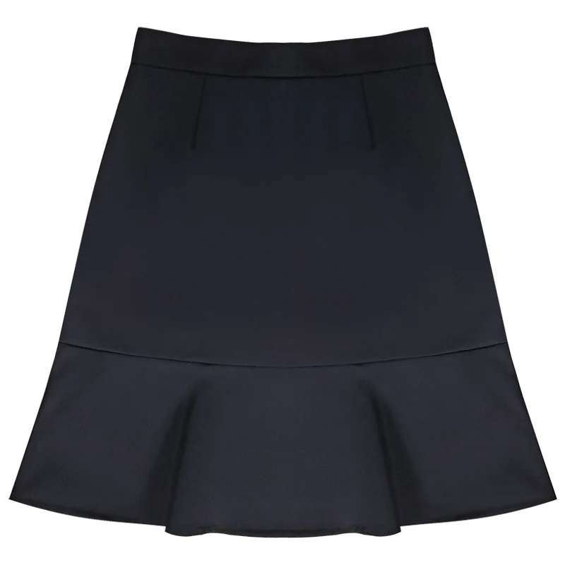 Female 2023 Korean Spring Summer And Autumn Fashion New Black Pleated Skirt Women'S High Waist Slim Professional Hip Wrap Short