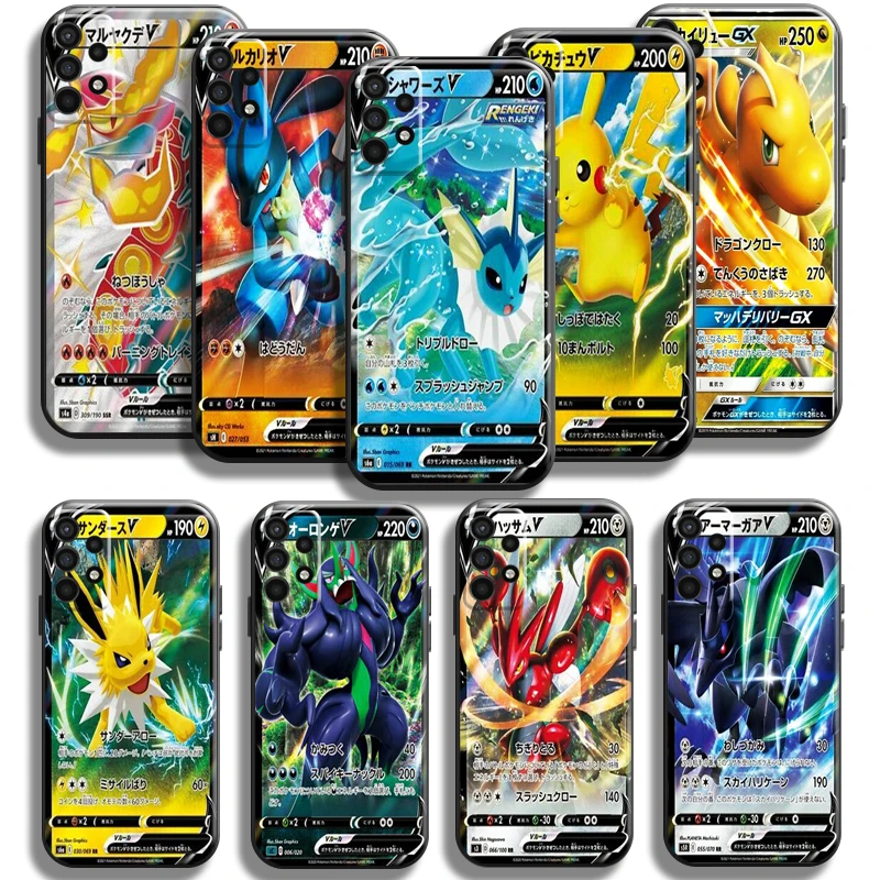 

Pokemon Cards Pikachu Phone Case For Samsung Galaxy A11 A12 M12 A21 A21S A22 A30 A31 A32 A50 A51 A52 A70 A71 A72 5G Soft Back