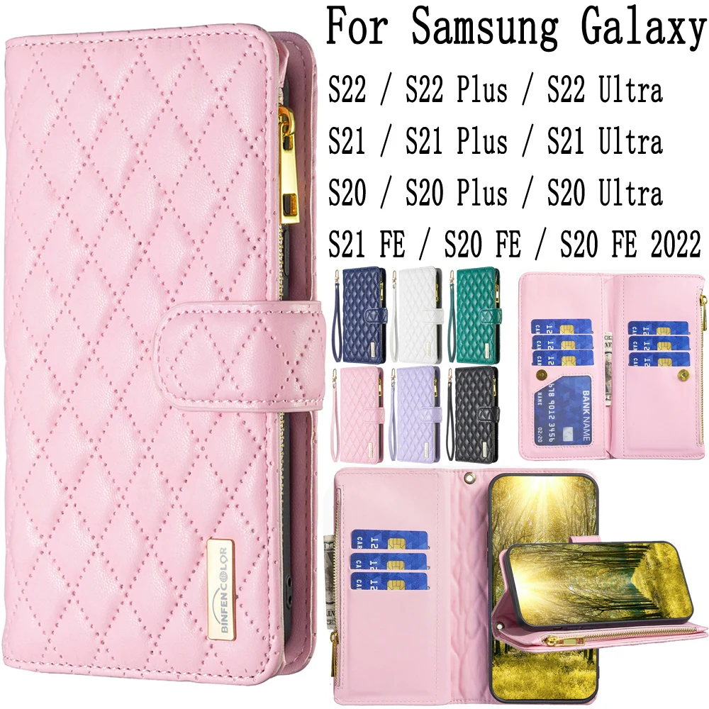 

Sunjolly Mobile Phone Cases Covers for Samsung Galaxy S22 S21 S20 Plus Ultra FE 2022 Case Cover coque Flip Wallet